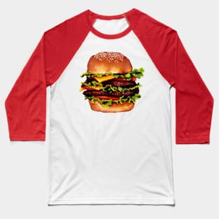 Double Cheeseburger Baseball T-Shirt